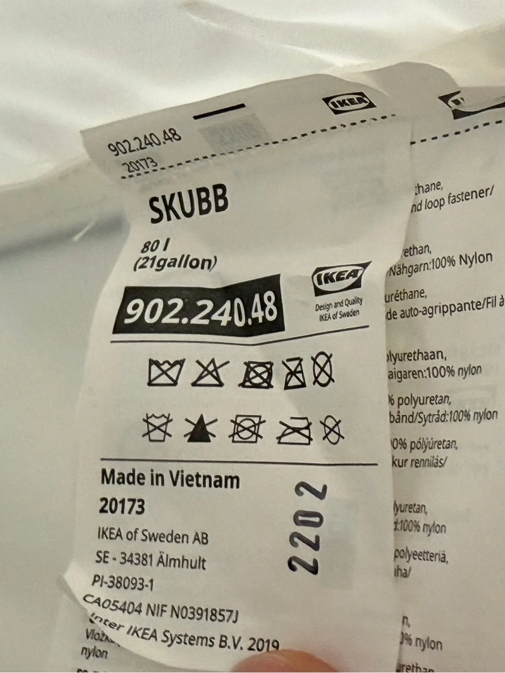 IKEA SKUBB Laundry Bag with Stand